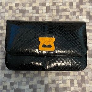 Jacomo of Paris Vintage Clutch in Black Aligator